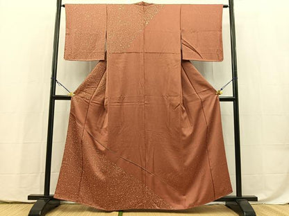 平和屋着物■中国三大刺繍　相良刺繍　訪問着　斜線文　正絹　逸品　BAAY5488yc
