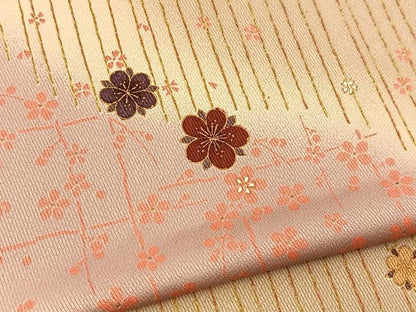 平和屋着物■上質な小紋　梅桜文　暈し染め　金彩　正絹　逸品　BAAY5490yc