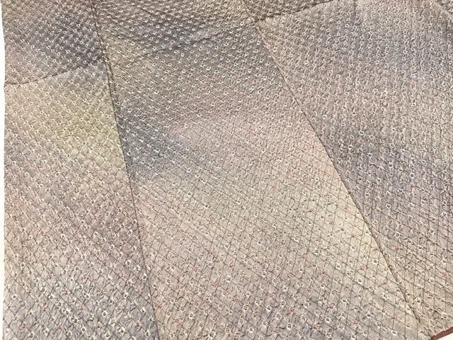 平和屋着物■上質な小紋　総絞り　霞文　暈し染め　正絹　逸品　BAAY5495yc