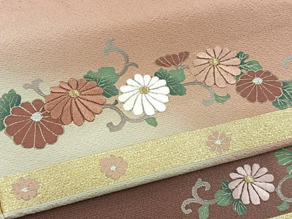 平和屋着物■訪問着　刺繍　横段花文　暈し染め　金彩　正絹　逸品　BAAY5497yc