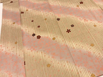 平和屋着物■上質な小紋　梅桜文　暈し染め　金彩　正絹　逸品　BAAY5490yc