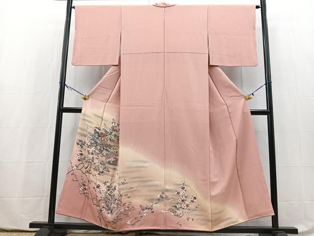 平和屋着物■豪華色留袖　吉祥鴛鴦花文　暈し染め　金銀彩　正絹　逸品　BAAY5496yc