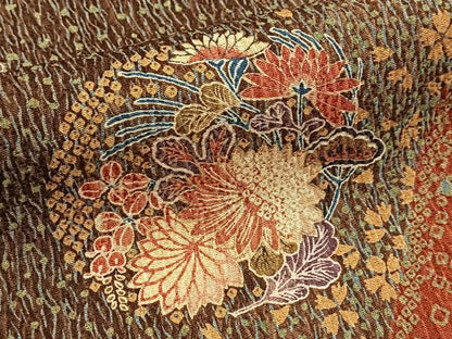 平和屋着物■上質な小紋　花丸文　金彩　正絹　逸品　BAAY5493yc