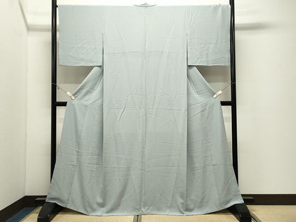 平和屋着物●上質な色無地　秘色色　正絹　逸品　CABK2376gh