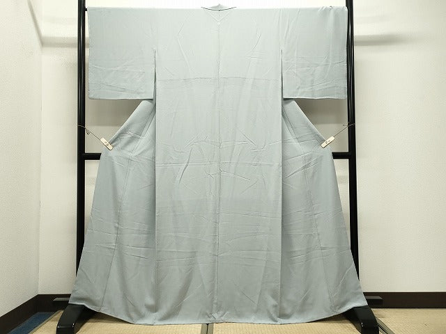 平和屋着物●上質な色無地　秘色色　正絹　逸品　CABK2376gh