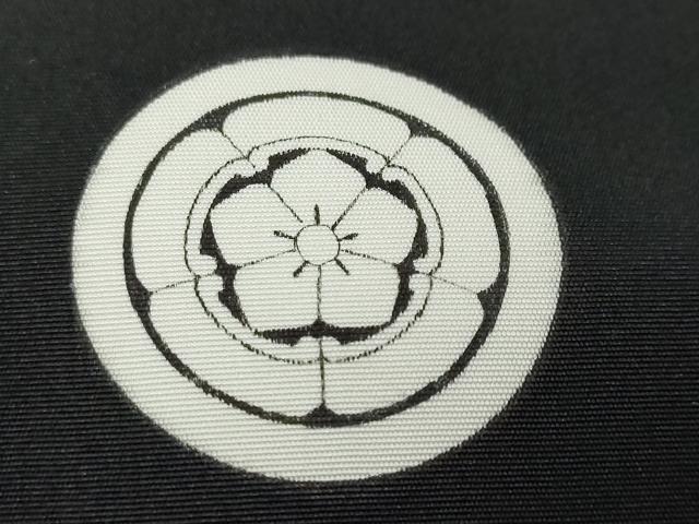 平和屋着物●男性 黒紋付 羽織・長襦袢（袷）セット 羽裏：松文 阪急百貨店扱い 正絹 逸品 DABI9123ud