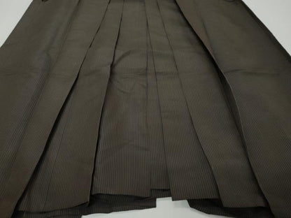 平和屋着物●男性　行灯袴　縞　正絹　逸品　DABI9191ud