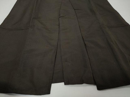 平和屋着物●男性　行灯袴　縞　正絹　逸品　DABI9191ud