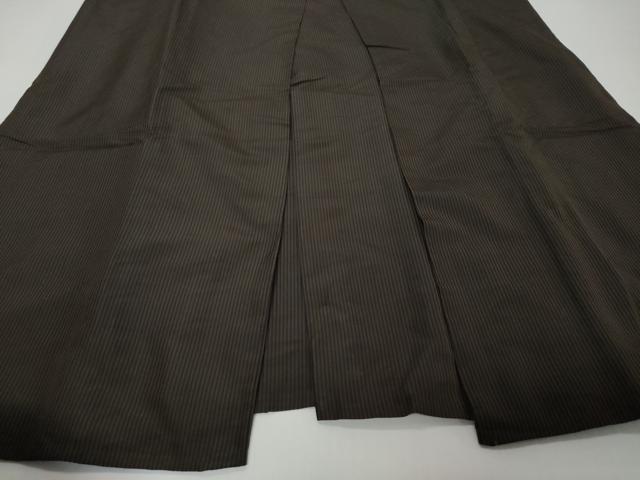 平和屋着物●男性　行灯袴　縞　正絹　逸品　DABI9191ud