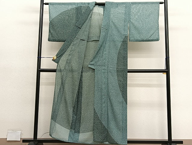 平和屋着物＊夏物　訪問着　絽　抽象文様　洗える着物　BAAY4385hv
