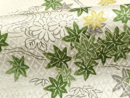 平和屋着物■上質な小紋　風景花文　正絹　逸品　DABJ0391qa