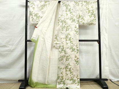 平和屋着物■上質な小紋　風景花文　正絹　逸品　DABJ0391qa