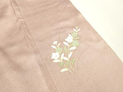 平和屋着物●中国三大刺繍　スワトウ刺繍　汕頭刺繍　訪問着　地紙花文　暈し染め　金彩　正絹　逸品　DABI5524op