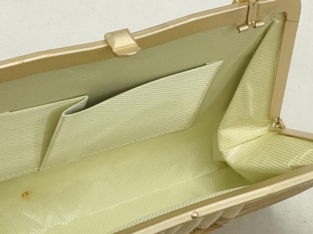 平和屋着物▼和装小物　和装バッグまとめて3点　ハンドバッグ　クラッチ　佐賀錦　地紙重ね草花文　流水草花文　金銀糸　逸品　DABJ2051xg