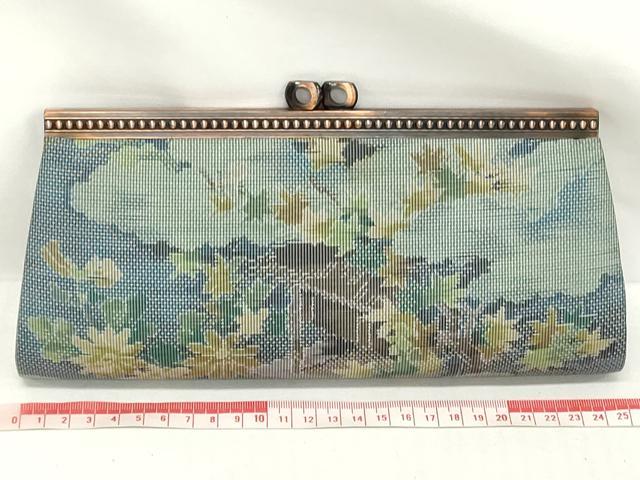 平和屋着物▼和装小物 和装バッグまとめて4点 ハンドバッグ クラッチ がま口 本場大島紬 7マルキ 風景草花文 蜀江花文 逸品 DABJ2067xg