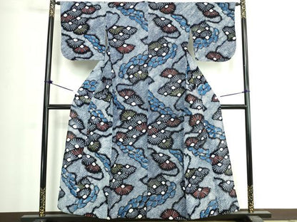 平和屋着物∴夏物　浴衣　有松鳴海絞り　松葉文　綿　逸品　DABI9000cd