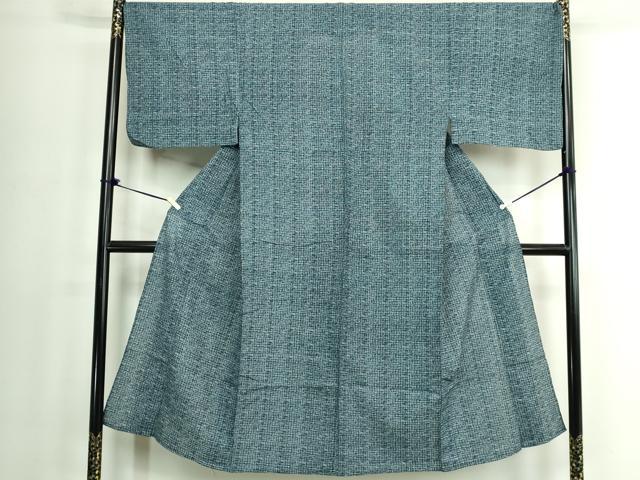 平和屋着物∴夏物　男性　浴衣　注染　手縫い　変わり格子　綿　逸品　DABJ4001cd