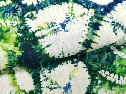 平和屋着物∴夏物　浴衣　有松鳴海絞り　流水花文　綿　逸品　DABI8993cd