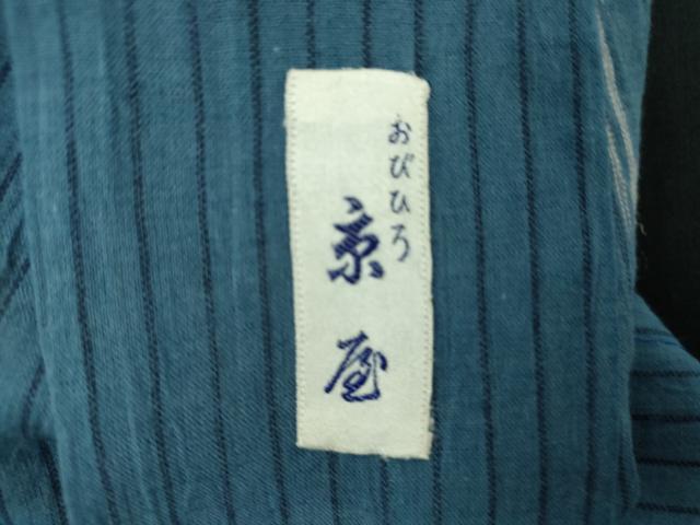 平和屋着物∴夏物　浴衣　幾何学文　綿　逸品　DABJ4028cd