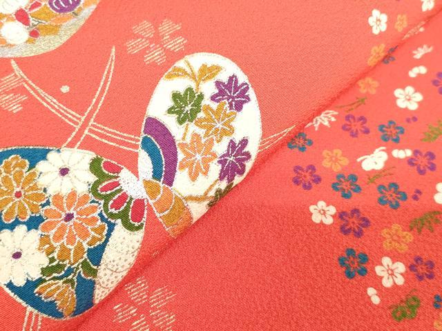 平和屋着物[]女の子　子供　全通柄袋帯　貝合わせ　松竹梅　銀彩　逸品　DABH5511ea