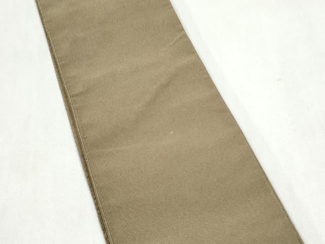 平和屋着物●男性　爪搔き本綴れ　角帯　利休色　共箱付き　正絹　逸品　CABL1101hy