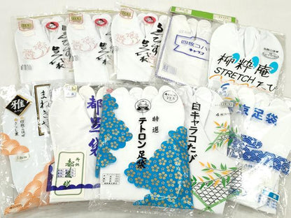 平和屋着物▼和装小物　足袋まとめて10点　白足袋　福助足袋　22.0cm～23.0cm　逸品　未使用　DABJ2089xg