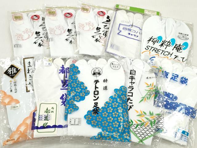 平和屋着物▼和装小物　足袋まとめて10点　白足袋　福助足袋　22.0cm～23.0cm　逸品　未使用　DABJ2089xg