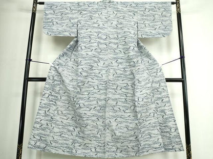 平和屋着物∴夏物　浴衣　注染　手縫い　芝文　トンボ　綿　逸品　DABJ4041cd