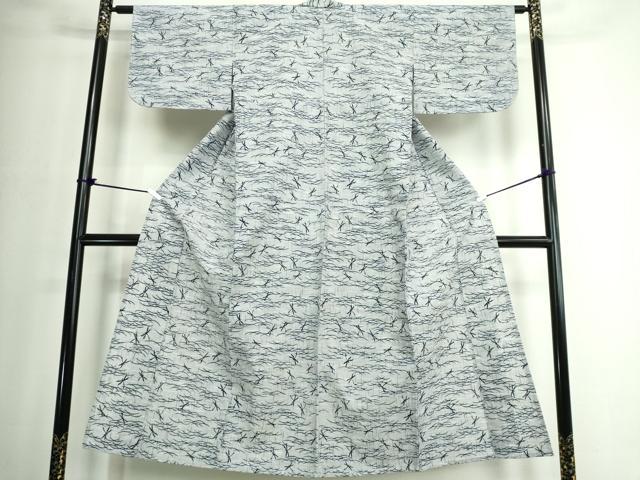 平和屋着物∴夏物　浴衣　注染　手縫い　芝文　トンボ　綿　逸品　DABJ4041cd