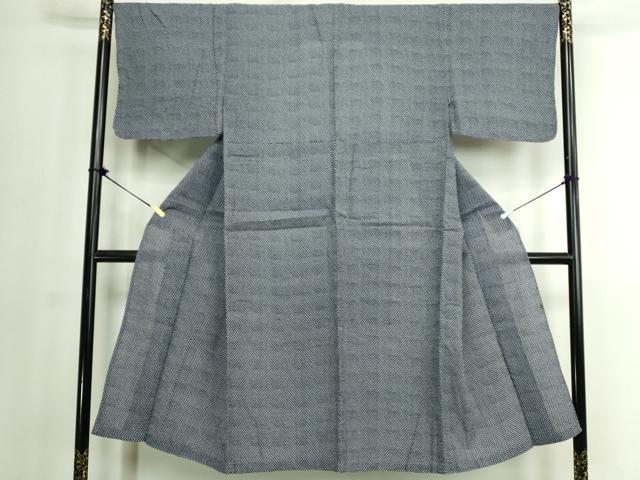 平和屋着物∴夏物　男性　浴衣　注染　手縫い　ドット　綿　逸品　DABJ4085cd