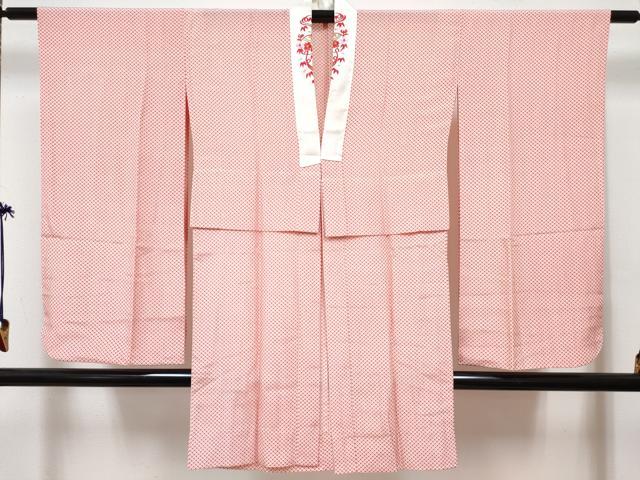 平和屋着物[]七五三　女の子　７歳　祝着　四つ身　襦袢(無双仕立て・半衿刺繍)セット　駒刺繍　群れ鶴　暈し染め　逸品　DABG3321ma