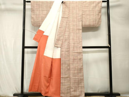 平和屋着物■小紋　格子文　洗える着物　CABK4245ev