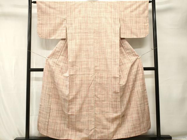 平和屋着物■小紋　格子文　洗える着物　CABK4245ev