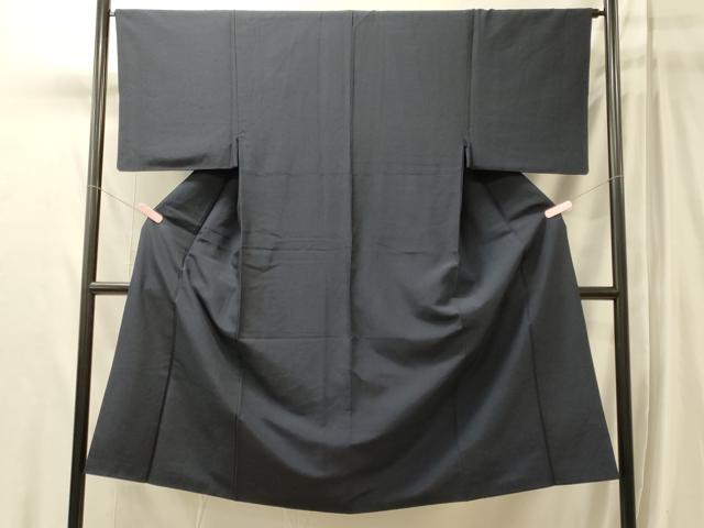 平和屋着物■男性　紬　深縹色　正絹　逸品　CABL0604oy