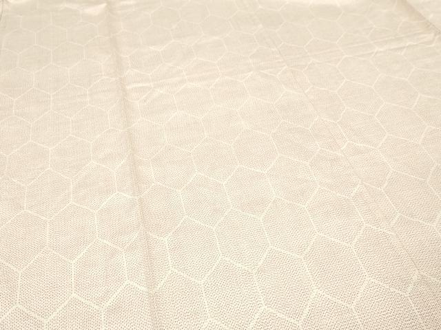 平和屋着物▽上質な紬　単衣　亀甲文　正絹　逸品　DABI4820sf