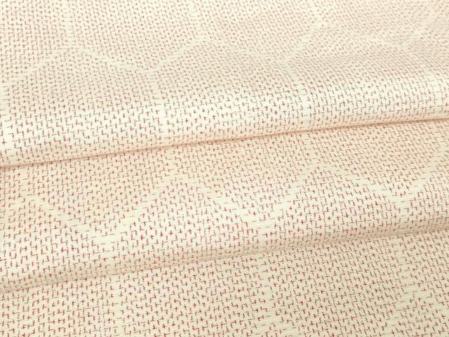平和屋着物▽上質な紬　単衣　亀甲文　正絹　逸品　DABI4820sf