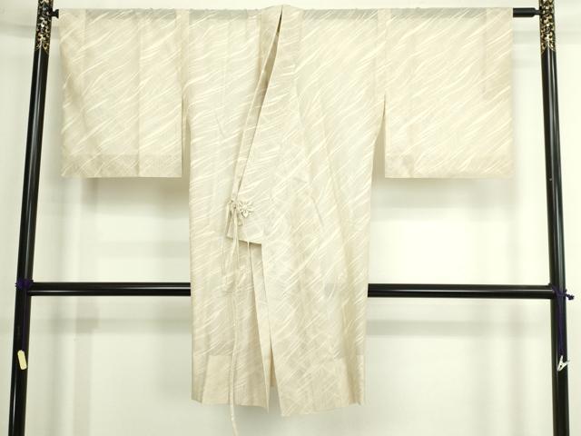 平和屋着物▽京都・西陣　織元ブランド　秦流舎　道中着　スリーシーズン　春夏秋　塵除け　霞文　浅黄色　正絹　逸品　DABI4808sf