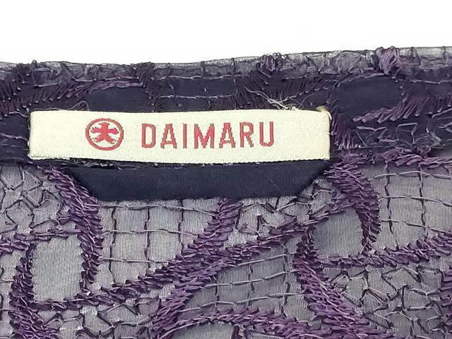 平和屋着物▽道行コート　スリーシーズン　春夏秋　塵除け　総レース　抽象文　大丸扱い　交織　逸品　DABI4840sf