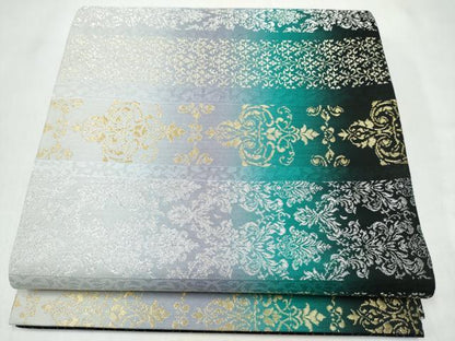 平和屋着物●両面　六通柄袋帯　正倉院繧巒繝　金銀糸　正絹　逸品　CABL1196hy