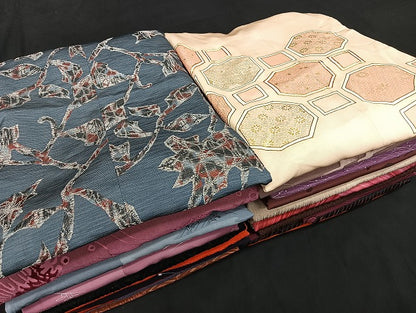 平和屋着物■道行コート まとめて 20点 風景 花柄 立波 駒刺繍 金彩 金糸 着用可能多数 未使用品あり 全て正絹 mmm1387