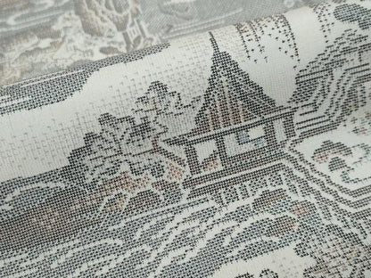平和屋着物●本場大島紬　白大島　9マルキ　雲霞風景文　正絹　逸品　DABI9359ud