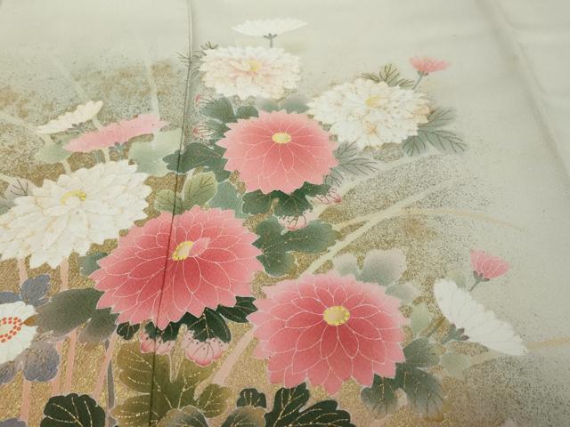 平和屋着物●京友禅の第一人者　松井青々　訪問着　草花籬文　暈し染め　金彩　正絹　逸品　DABI9408ud