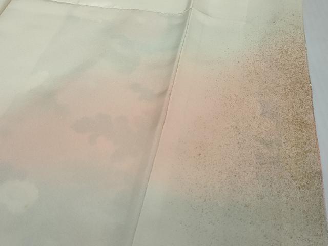 平和屋着物●京友禅の第一人者　松井青々　訪問着　草花籬文　暈し染め　金彩　正絹　逸品　DABI9408ud