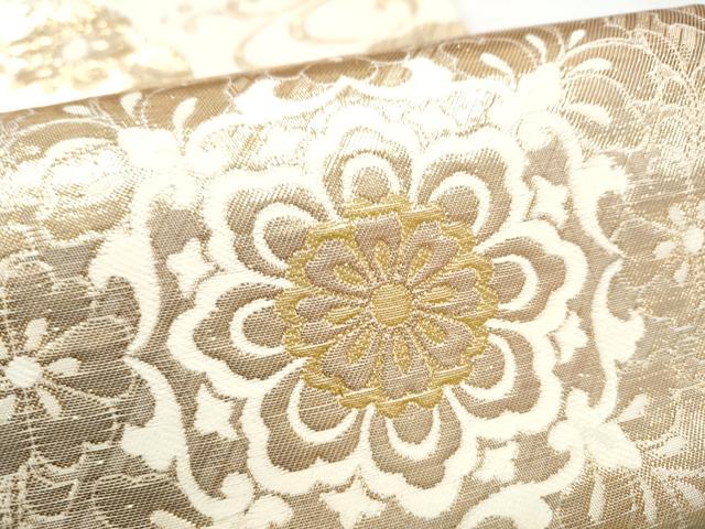 平和屋本店▼六通柄袋帯　正倉院花文　本金九百錦　正絹　逸品　CABL4847hy