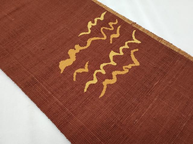 平和屋着物＊夏物　八寸名古屋帯　波　正絹　逸品　CABL2173fb