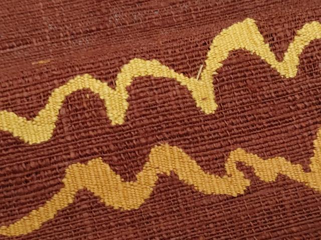 平和屋着物＊夏物　八寸名古屋帯　波　正絹　逸品　CABL2173fb