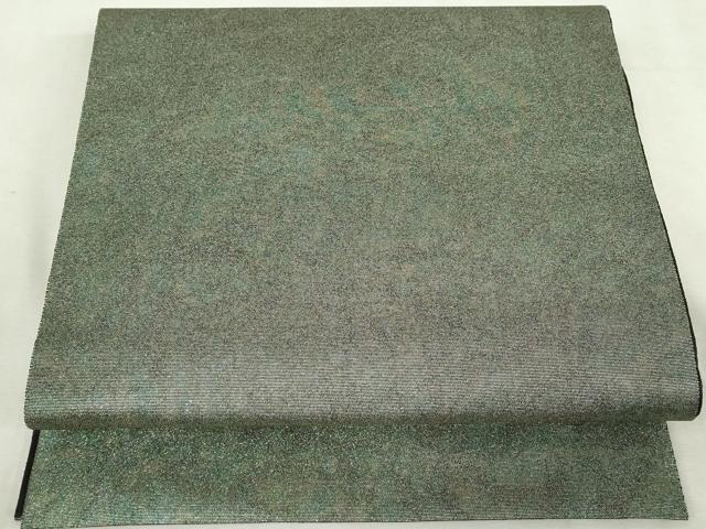 平和屋着物◎六通柄袋帯　箔あそび　銀糸　引箔　正絹　逸品　DABJ4168cd