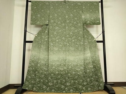 平和屋着物▽訪問着　単衣　茶屋辻風景文　暈し染め　正絹　逸品　DABJ1371az