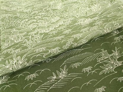 平和屋着物▽訪問着　単衣　茶屋辻風景文　暈し染め　正絹　逸品　DABJ1371az