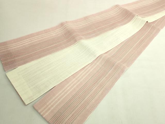 平和屋着物＊極上　夏物　半幅帯　間道　夢工房　麻　逸品　DZAB9594kh6